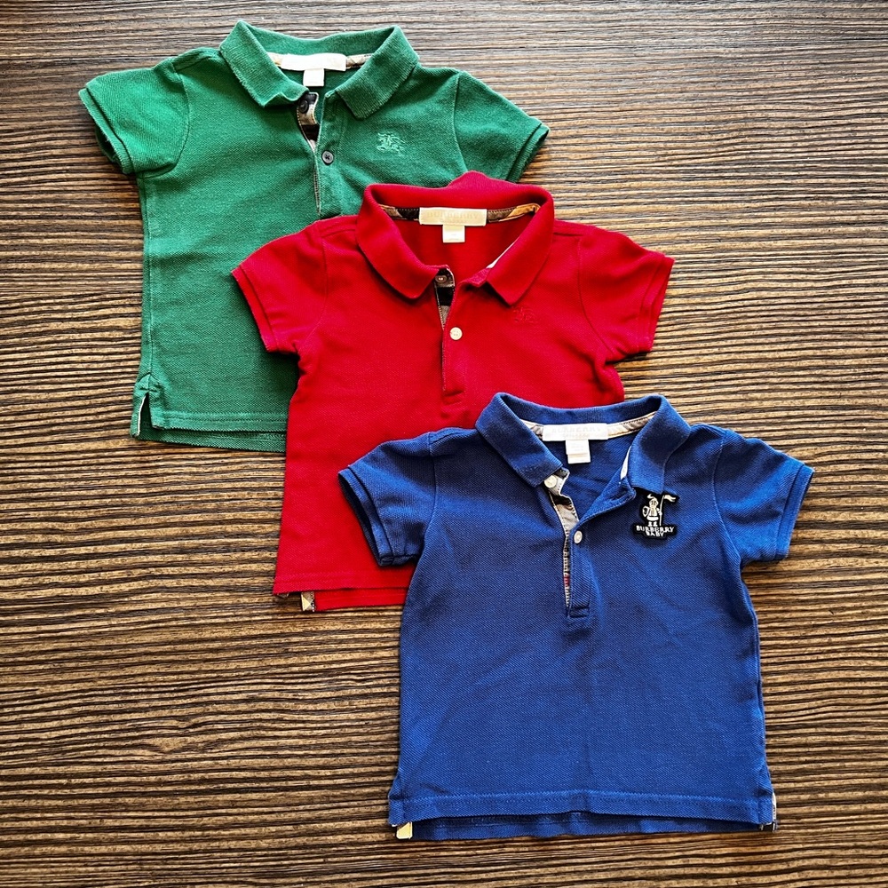 Burberry Baby Boys Polo Shirts Set of 3